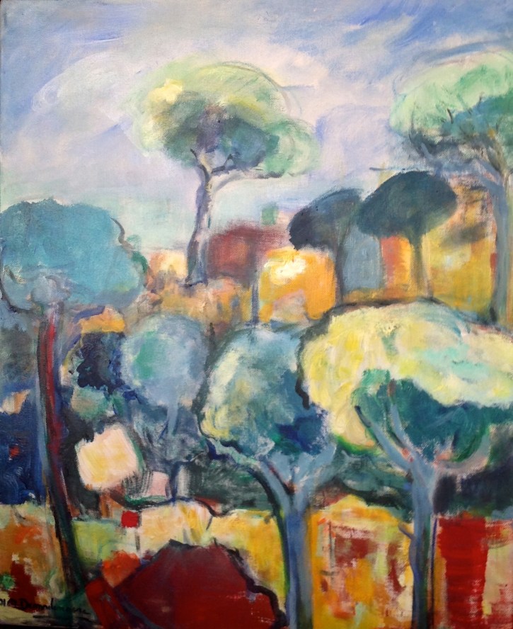 Pinède 2-Acrylique sur toile-Peinture-65cm/54cm