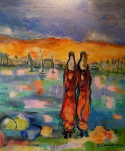 Egypte3 -Peinture-Acrylique sur toile-65cm/54cm