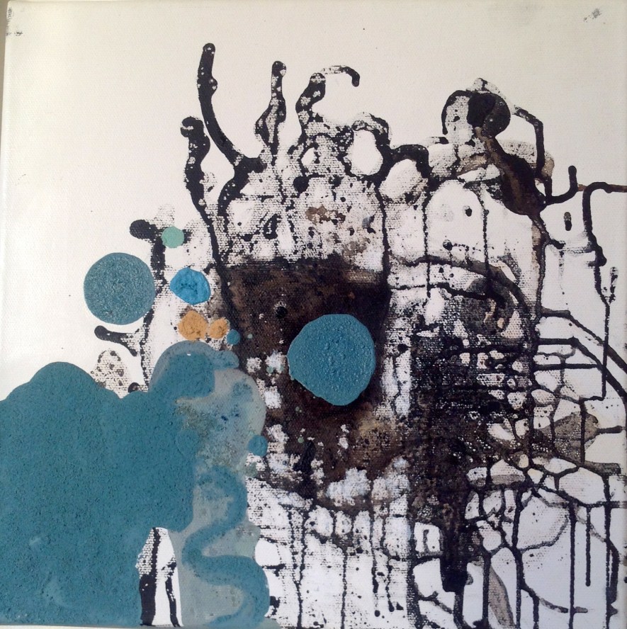 Origine-Peinture-Techniques mixtes-30cm/30cm Abstrait-