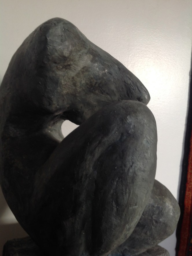 Volute-Sculpture-Terre cuite patinée bronze-Pièce unique-Fait-main-H37/L20/P22cmbronze-Pièce unique-H37/L20/P22cm