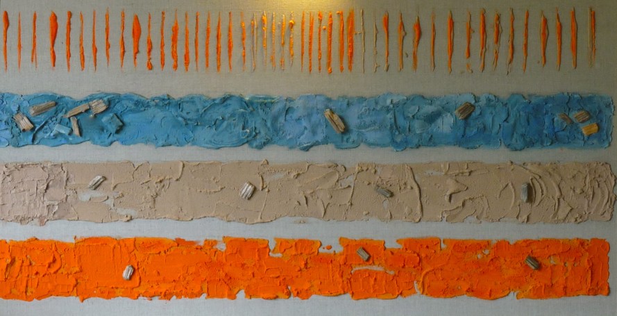 Nature -Peinture-Techniques mixtes -Fait main-Oeuvre unique-120/60cm