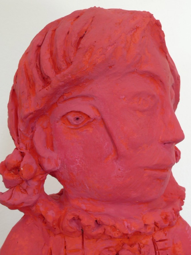 POUPEE-45-25-TERRE CUITE PATINEE-PIECE UNIQUE